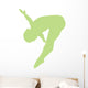 Gymnastics Front Flip Green Wall Decal
