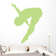 Gymnastics Front Flip Green Wall Decal