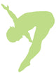 Gymnastics Front Flip Green Wall Decal