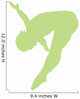 Gymnastics Front Flip Green Wall Decal