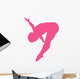 Gymnastics Front Flip Pink Wall Decal