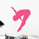 Gymnastics Front Flip Pink Wall Decal