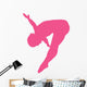 Gymnastics Front Flip Pink Wall Decal