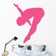 Gymnastics Front Flip Pink Wall Decal