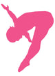 Gymnastics Front Flip Pink Wall Decal