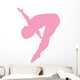 Gymnastics Front Flip Pink Wall Decal