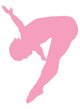 Gymnastics Front Flip Pink Wall Decal