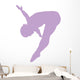 Gymnastics Front Flip Lavender Wall Decal