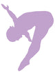 Gymnastics Front Flip Lavender Wall Decal