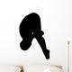 Gymnastics Silhouette Front Dive Wall Decal