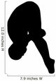 Gymnastics Silhouette Front Dive Wall Decal