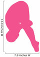 Gymnastics Front Dive Pink Wall Decal
