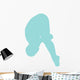 Gymnastics Front Dive Blue Wall Decal