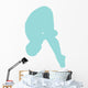 Gymnastics Front Dive Blue Wall Decal