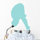Gymnastics Front Dive Blue Wall Decal