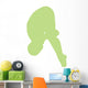 Gymnastics Front Dive Green Wall Decal
