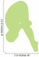 Gymnastics Front Dive Green Wall Decal