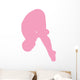 Gymnastics Front Dive Pink Wall Decal