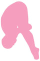 Gymnastics Front Dive Pink Wall Decal