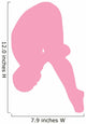 Gymnastics Front Dive Pink Wall Decal