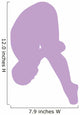 Gymnastics Front Dive Lavender Wall Decal