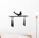 Gymnastics Silhouette Parallel Bars Wall Decal