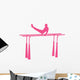 Gymnastics Parallel Bars Pink Wall Decal