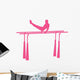 Gymnastics Parallel Bars Pink Wall Decal