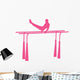 Gymnastics Parallel Bars Pink Wall Decal