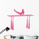 Gymnastics Parallel Bars Pink Wall Decal