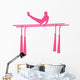 Gymnastics Parallel Bars Pink Wall Decal