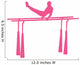 Gymnastics Parallel Bars Pink Wall Decal