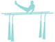 Gymnastics Parallel Bars Blue Wall Decal