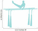 Gymnastics Parallel Bars Blue Wall Decal