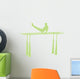 Gymnastics Parallel Bars Green Wall Decal