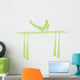 Gymnastics Parallel Bars Green Wall Decal