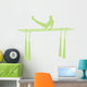 Gymnastics Parallel Bars Green Wall Decal