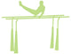 Gymnastics Parallel Bars Green Wall Decal