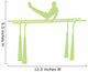 Gymnastics Parallel Bars Green Wall Decal