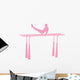 Gymnastics Parallel Bars Pink Wall Decal