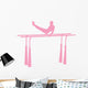 Gymnastics Parallel Bars Pink Wall Decal