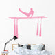 Gymnastics Parallel Bars Pink Wall Decal