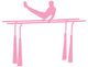 Gymnastics Parallel Bars Pink Wall Decal