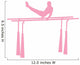 Gymnastics Parallel Bars Pink Wall Decal