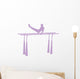 Gymnastics Parallel Bars Lavender Wall Decal