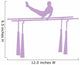 Gymnastics Parallel Bars Lavender Wall Decal