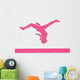 Gymnastics Beam Flip Purple Wall Decal