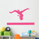 Gymnastics Beam Flip Purple Wall Decal