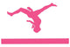 Gymnastics Beam Flip Purple Wall Decal