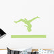 Gymnastics Beam Flip Green Wall Decal